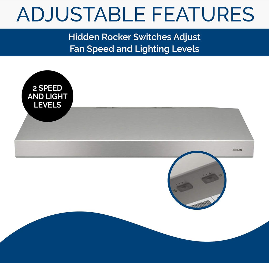 42-inch Stainless Steel Under Cabinet Range Hood with Light O7367