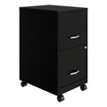 18" 2 Drawer Mobile Metal File Cabinet - Black M141