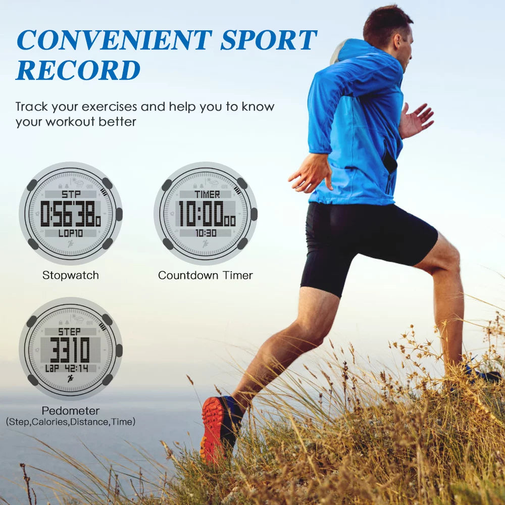 Barometer Altimeter Compass Weather Forecast Men Watch 50meters-resistant Multifunctional Outdoor Sports Watch K905594