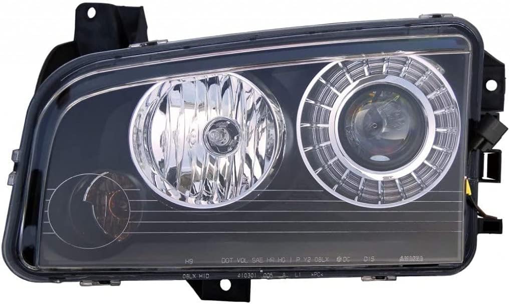 Headlight Assembly Pair with Bulbs for Dodge Charger T275