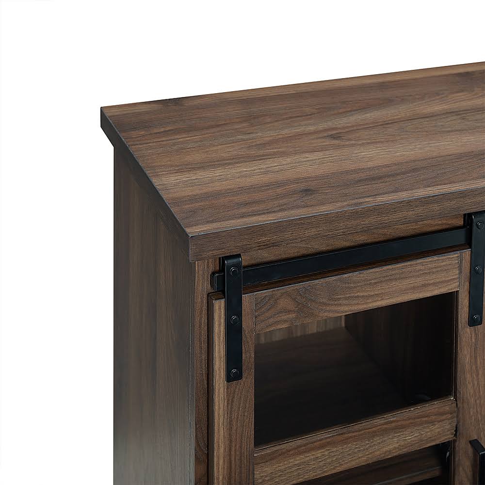 Dark Walnut Sliding Glass Door Buffet Cabinet Q97299