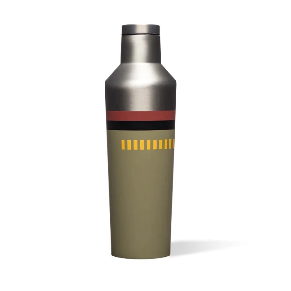 Portable Wireless Bluetooth Speaker with Mic & Selfie Remote Control, 16 oz. Canteen Bottle Silver R89755
