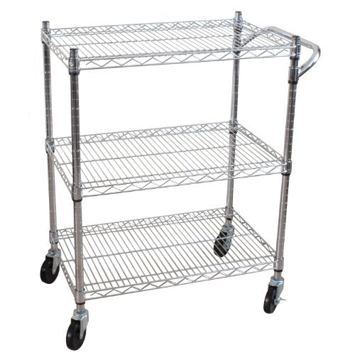 Chrome 3-Tier Heavy Duty Utility Cart T478163