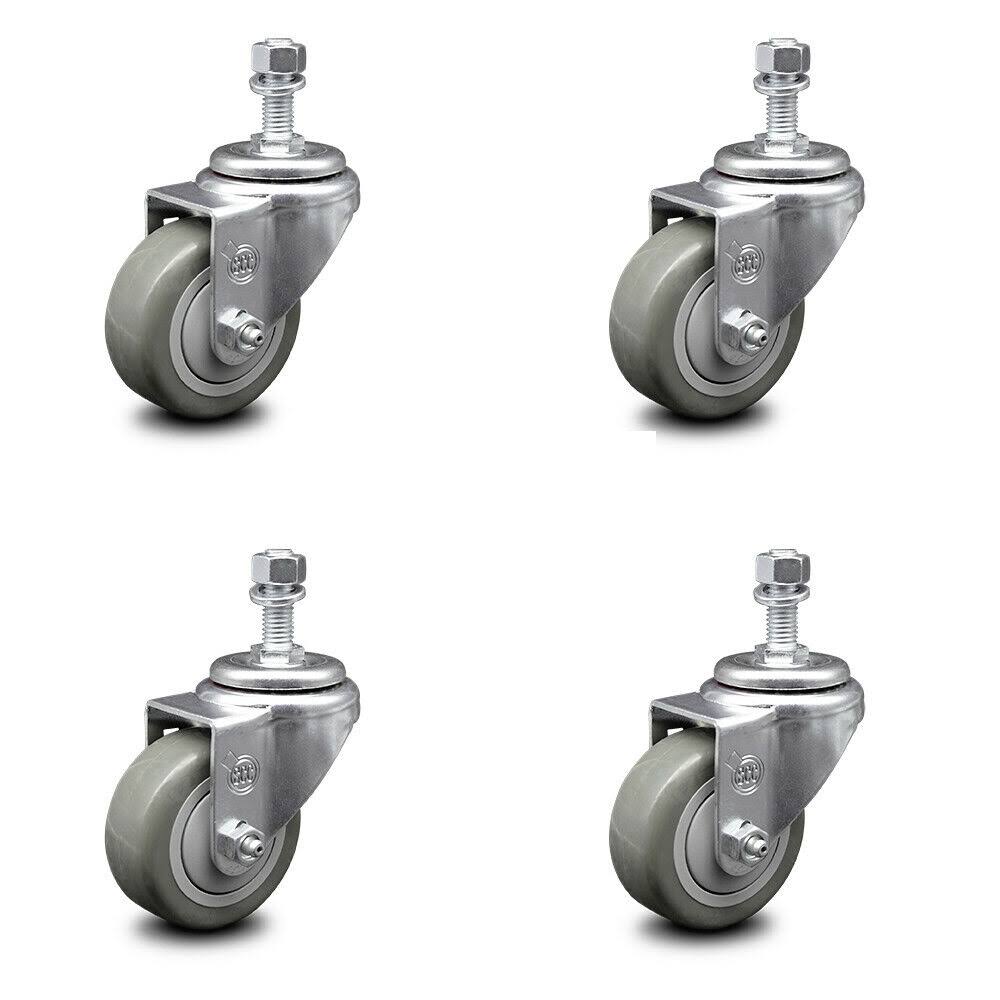 Gray Poly Swivel Caster Set of 4 S514392