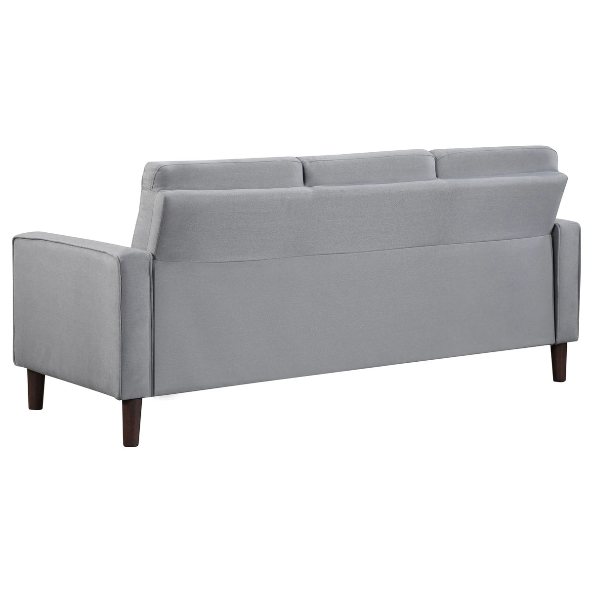 Gray Upholstered Sofa Set with Track Arms I98556