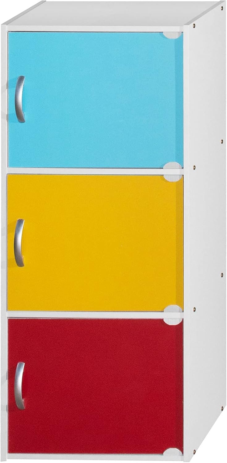 3-Shelf Black Bookcase Cabinet G395