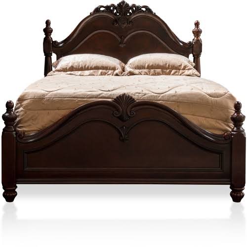 Queen Cherry Traditional Bed Y7907