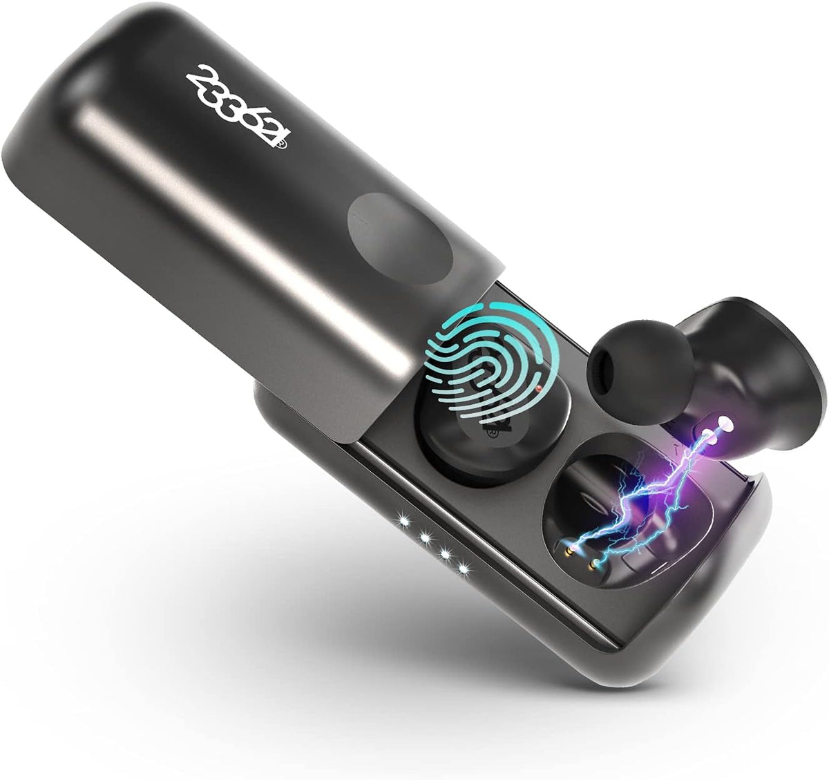 Dark Green Wireless Bluetooth Earbuds with Charging Case B7726