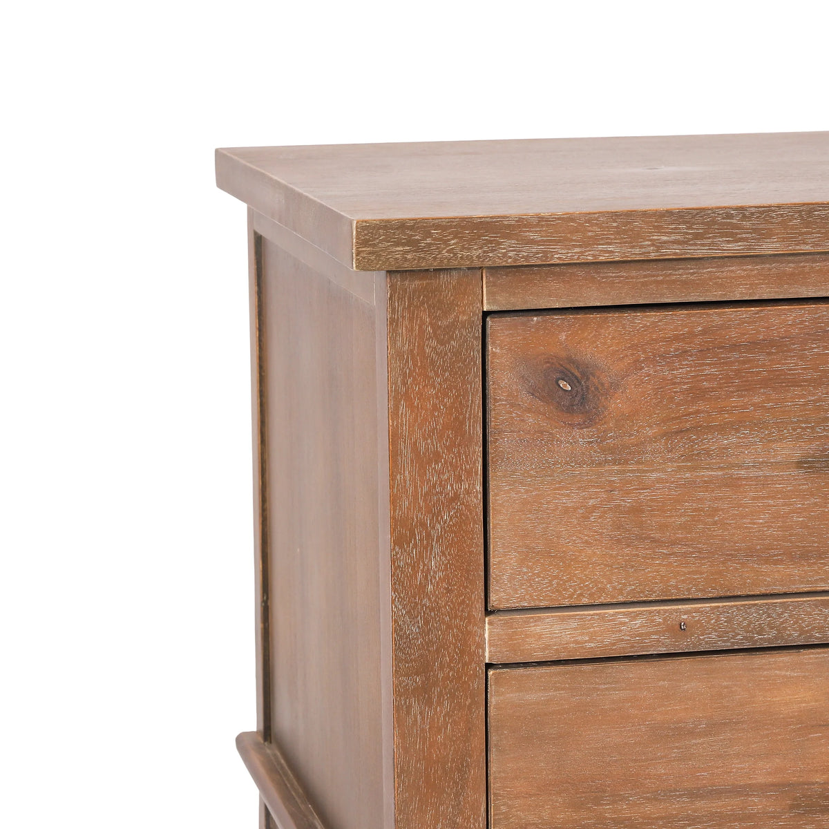 Acacia Wood 5 Drawer Dresser O283