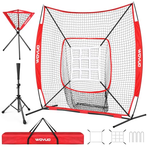 7x7 ft Baseball Softball Net with Strike Zone W7463