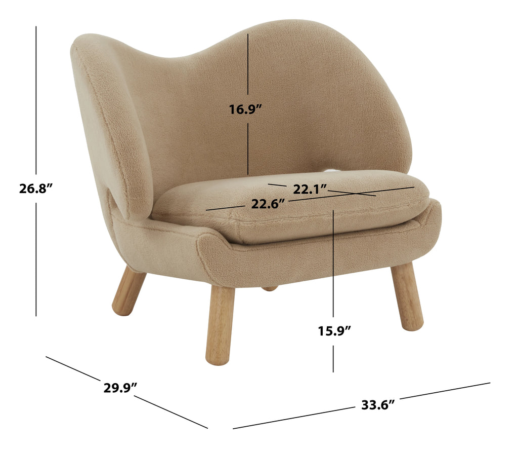 Tan Faux Lamb Wool Accent Chair W7247
