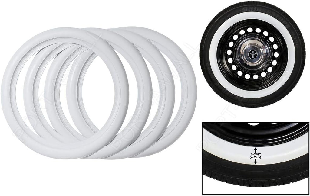 4 pcs White Wall Tires for R14 E807