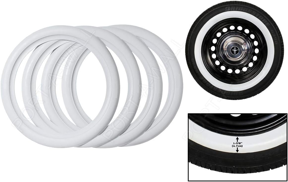 4 pcs White Wall Tires for R14 E807