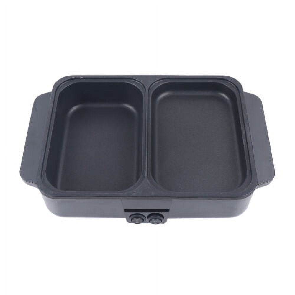 1200W Portable 2 in 1 Hot Pot Barbecue Grill Non-Stick Pan Y805