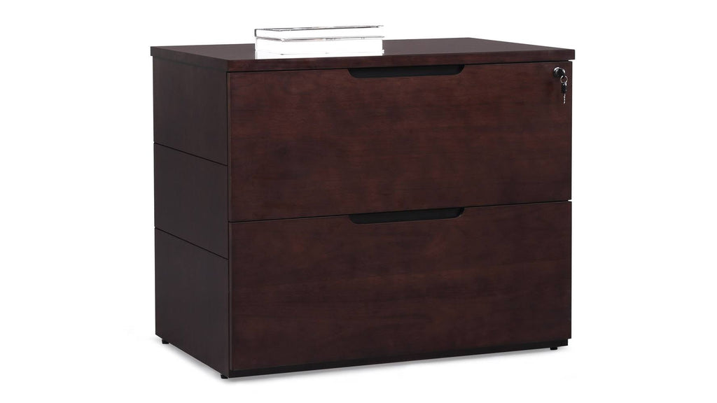2 Drawer Lateral Filing Cabinet Dark Walnut L467