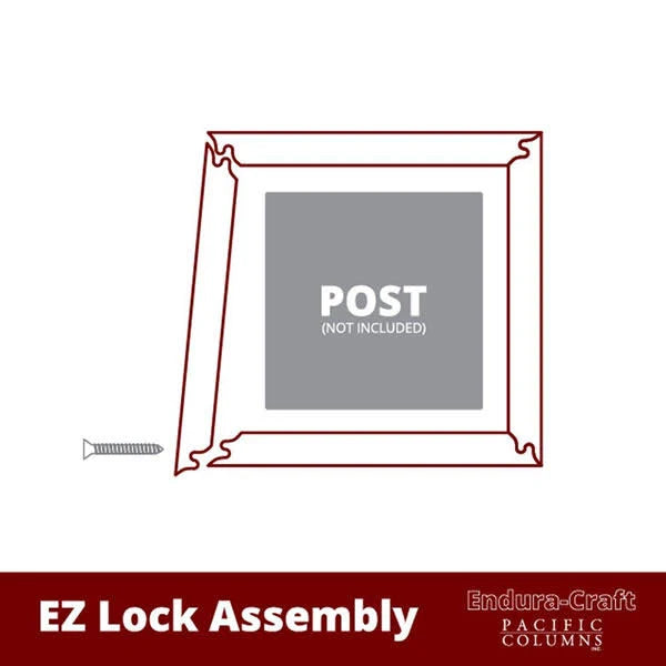 24x22W x 4&H Craftsman Square Tapered Raised Panel Column with Standard Capital & Base D7088
