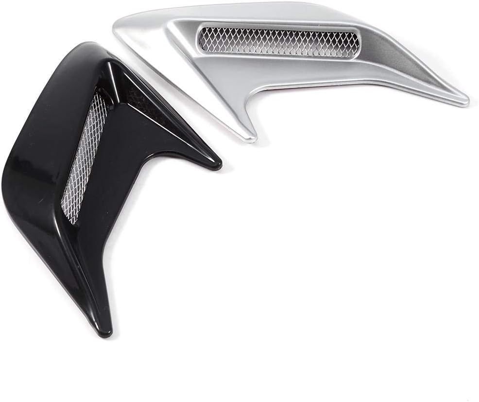Silver Pack of 2 Car Hood Air Flow Vent Cover I438