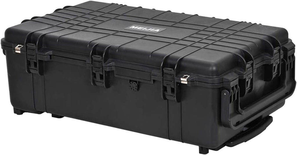 Portable Rolling Waterproof Hard Case with Wheels and Retractable Pull Handle, Black, 31.65inch x 19.37inch x 11.02inch P943325