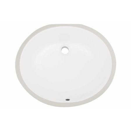 Oval Undermount Sink Set in White R1865