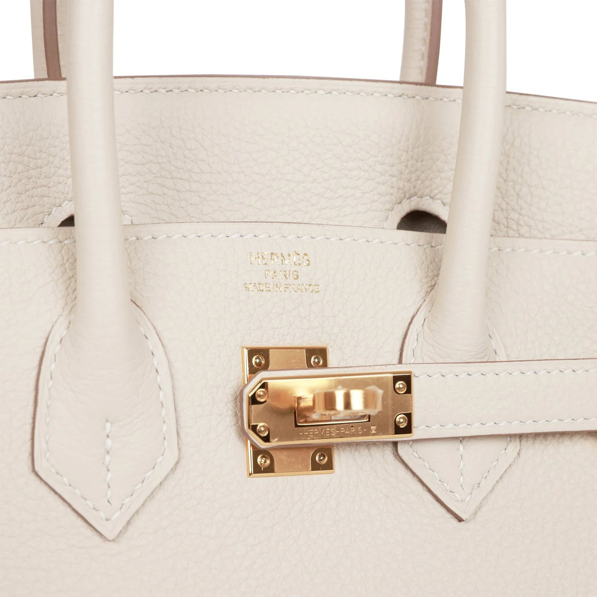 Birkin 25 Craie Togo Gold Hardware P381