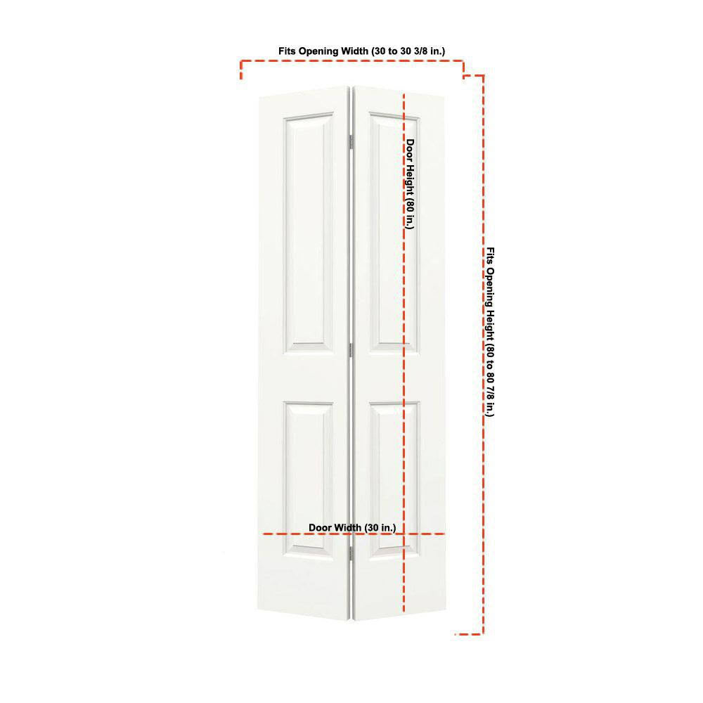 White Molded Composite MDF Closet Bi-Fold Door I655