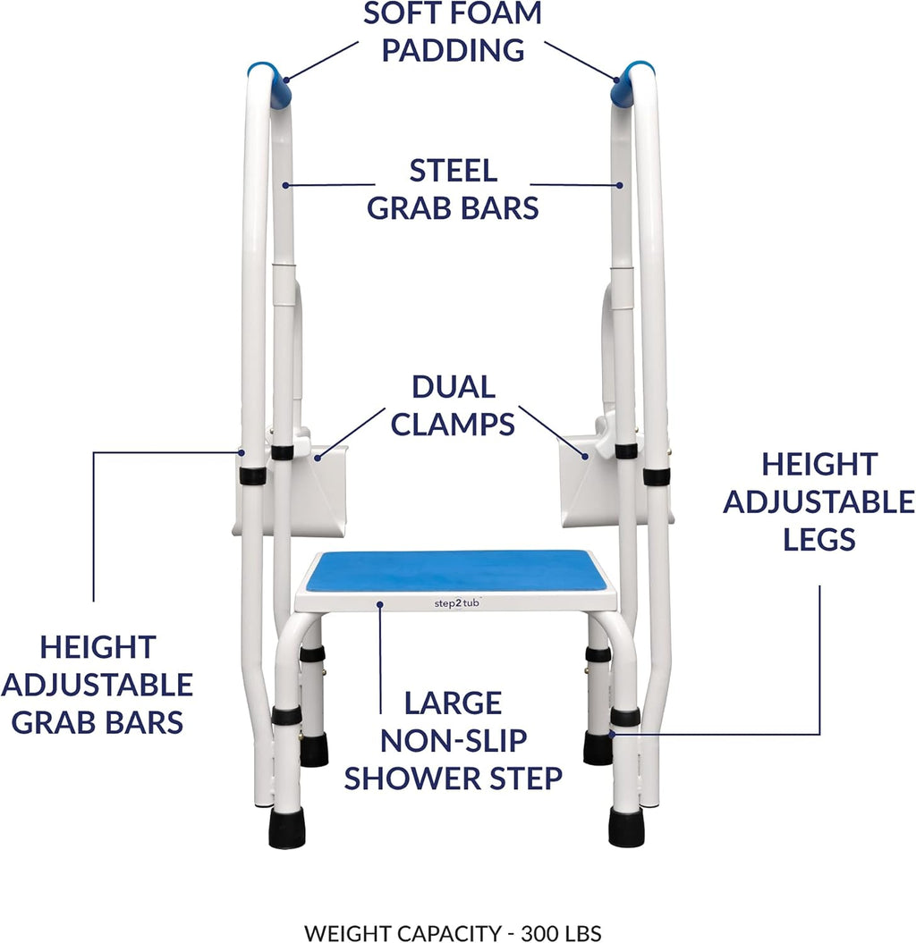 Adjustable Height Stainless Steel Step Stool with Handle E3421