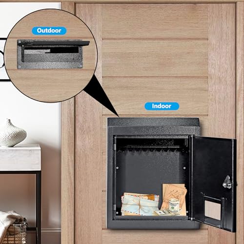 16.5" x 12.5" x 6" Adjustable Chute Deposit Safe Mail Box C4564