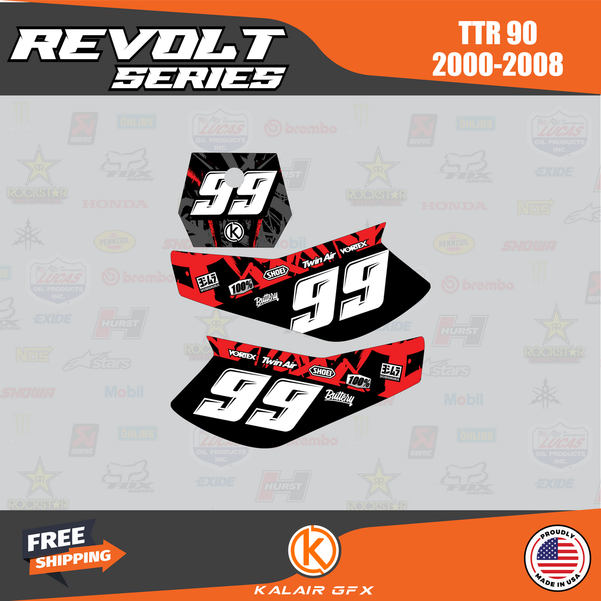 GFX Graphics Kit for Yamaha TTR90 L235