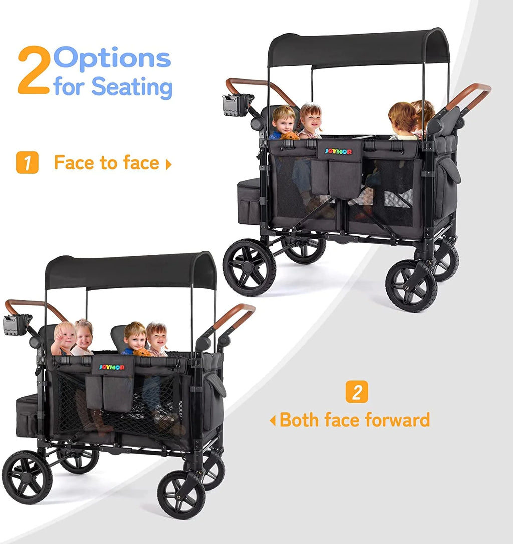 4 Seater Stroller Wagon with UV-Protection Canopy J707