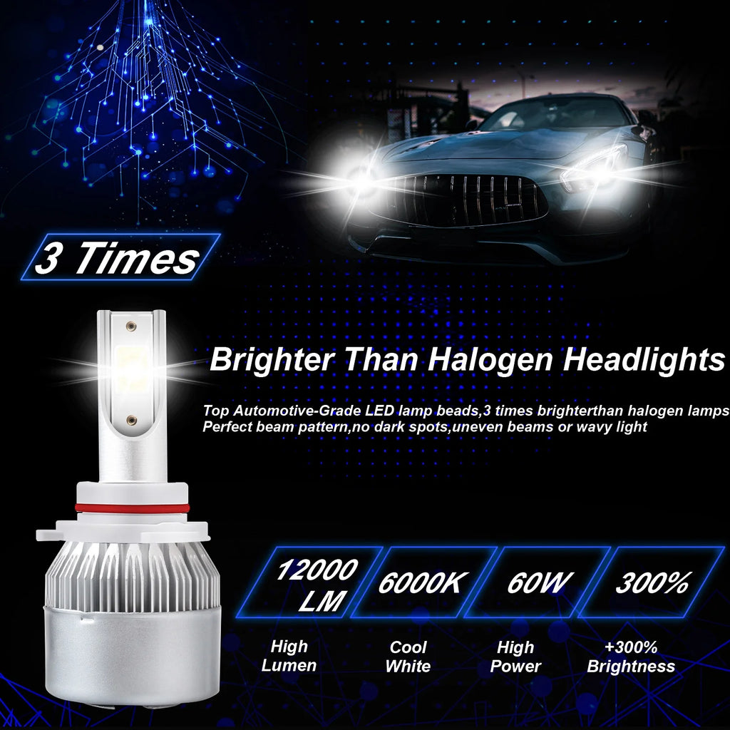 4pc 9005 LED High Low Beam H11 Fog Light for Dodge Durango A6594