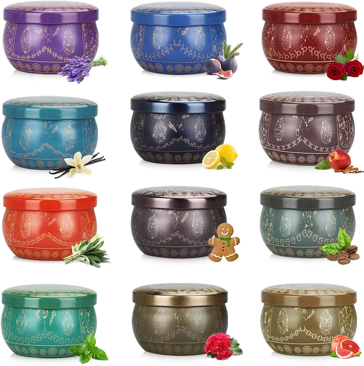 12 Pack Soy Scented Candles, 30 oz C10035