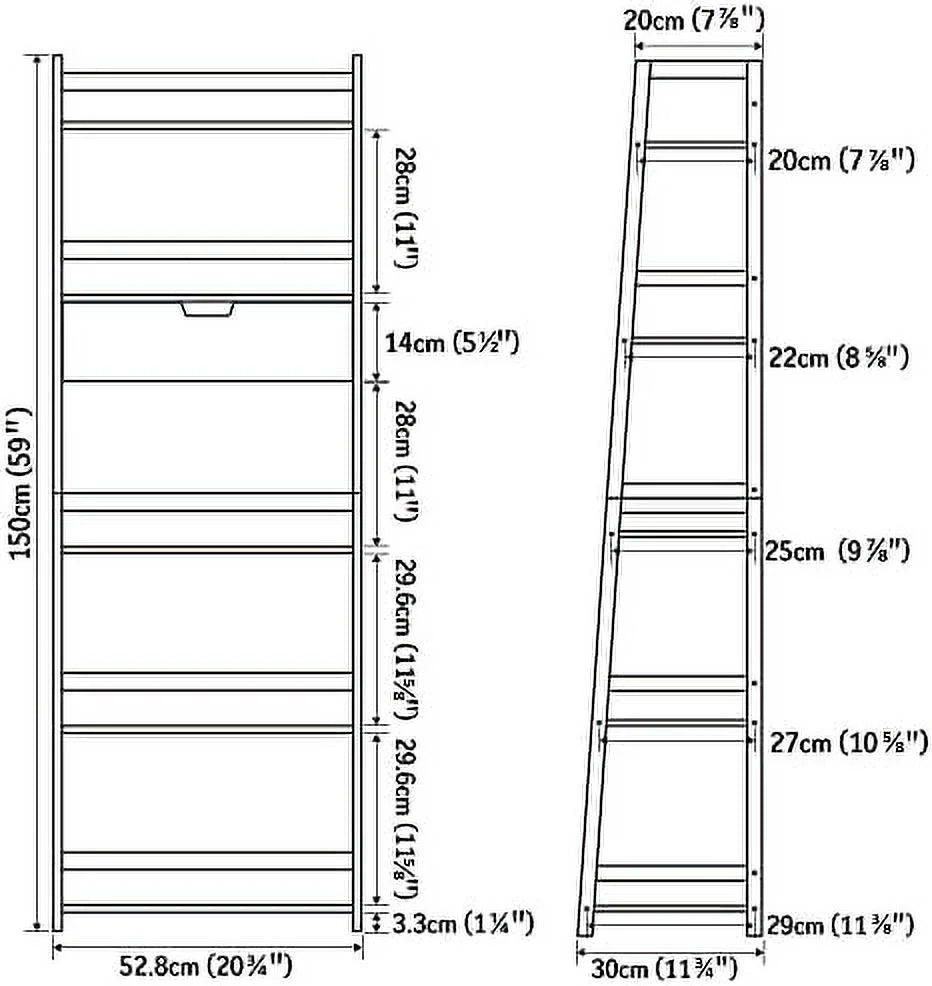 White Bookshelf with Drawers W404516