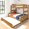 Twin Over Full Wood Bunk Bed with Trundle N5772