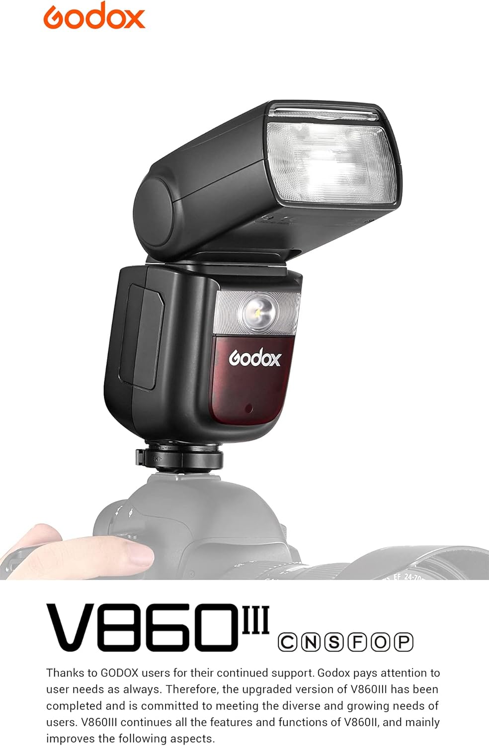 Camera Flash with Adjustable Modeling Light P56834
