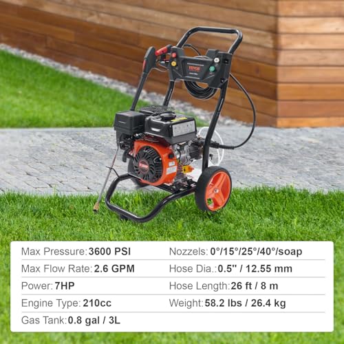 Gas Powered Pressure Washer 3400 PSI 2.6 GPM G350