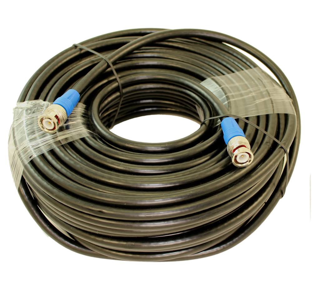 6G-SDI BNC Coax Cable, RG6/18AWG Male to Male, Gold Plated Pin, Black, 75 Feet V248