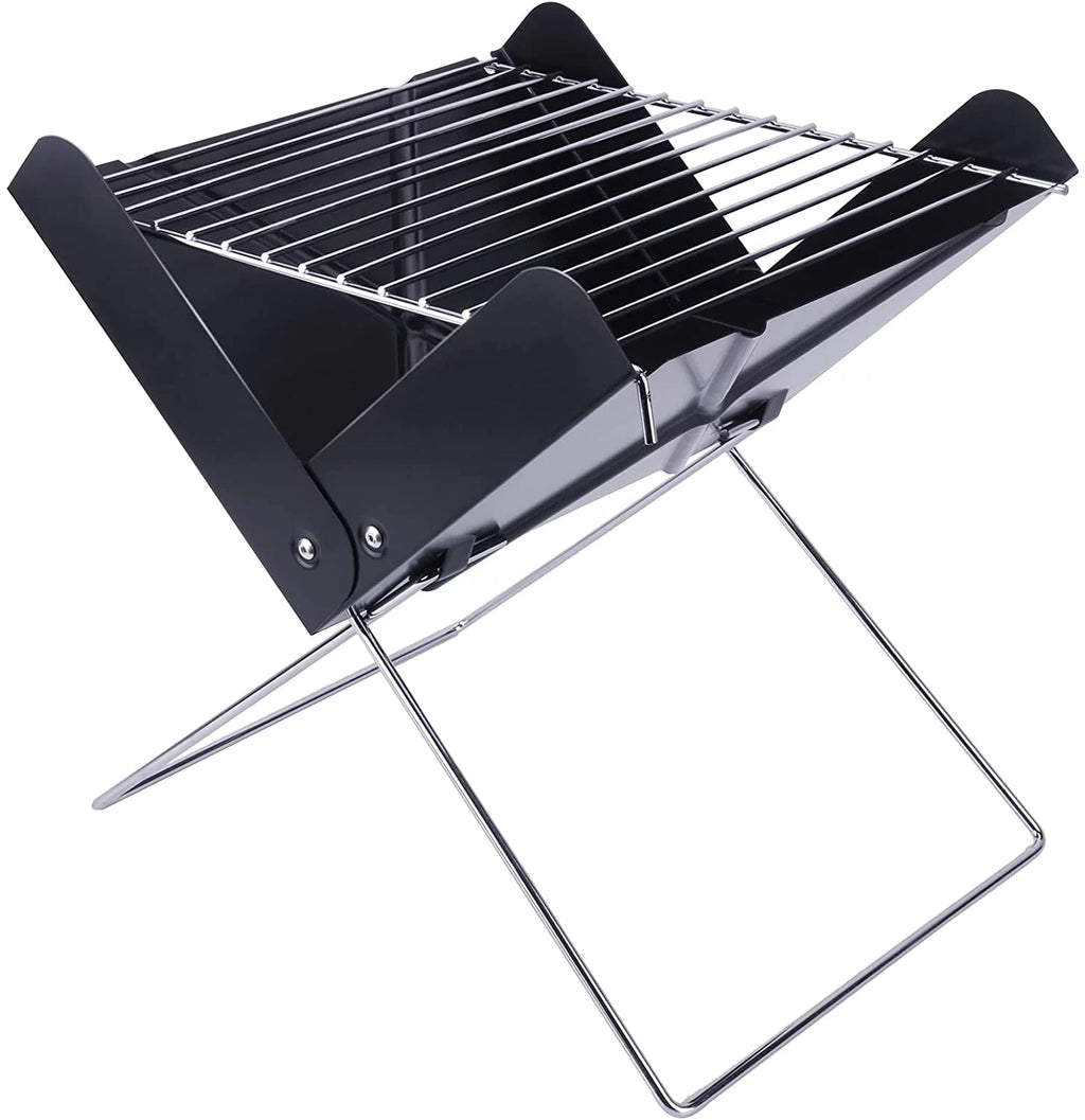 Charcoal BBQ Grill Foldable Black Z9090