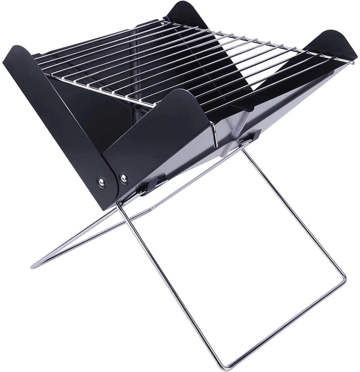 Charcoal BBQ Grill Foldable Black Z9090