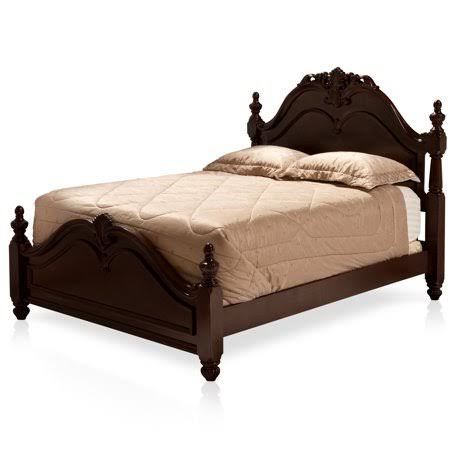 Queen Cherry Traditional Bed Y7907