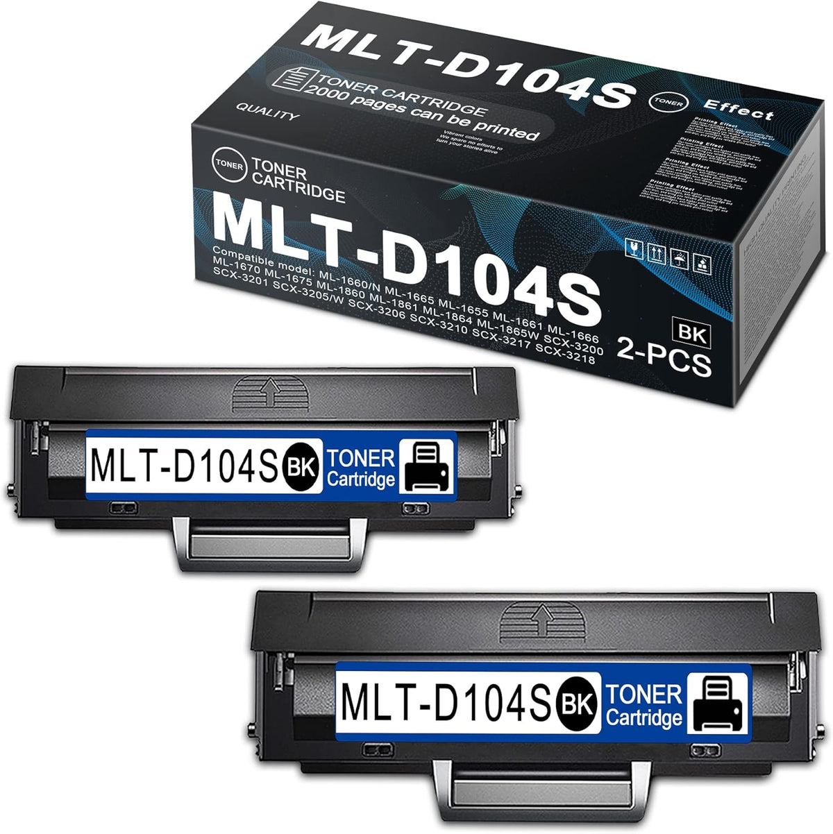 Black 2-Pack Toner Cartridge X962