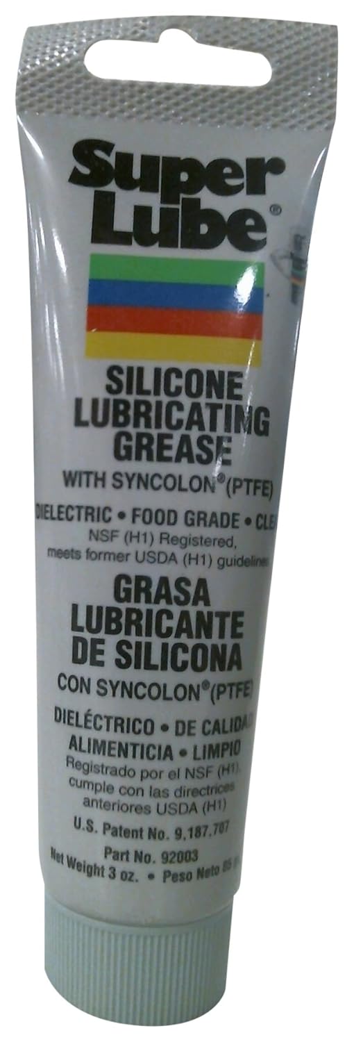 Translucent White Silicone Lubricating Grease with PTFE, 3 oz Tube E717