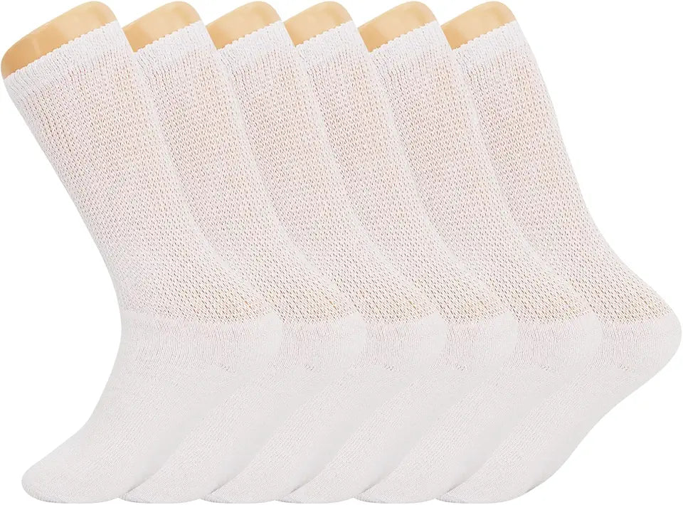 Diabetic Crew Socks for Men Seamless Loose Fit Non Binding Top R8639