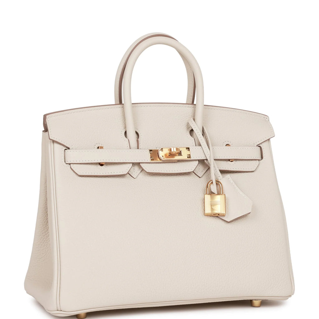 Birkin 25 Craie Togo Gold Hardware P381