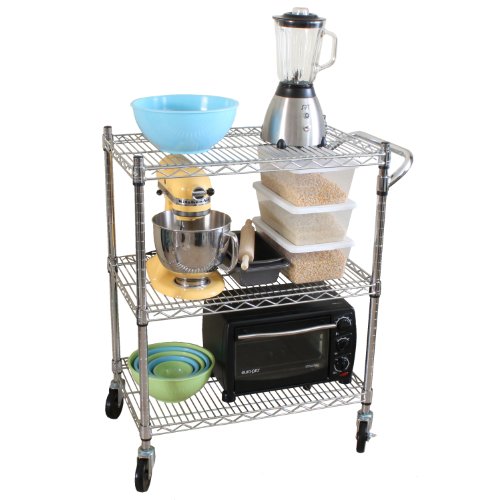 Chrome 3-Tier Heavy Duty Utility Cart T478163