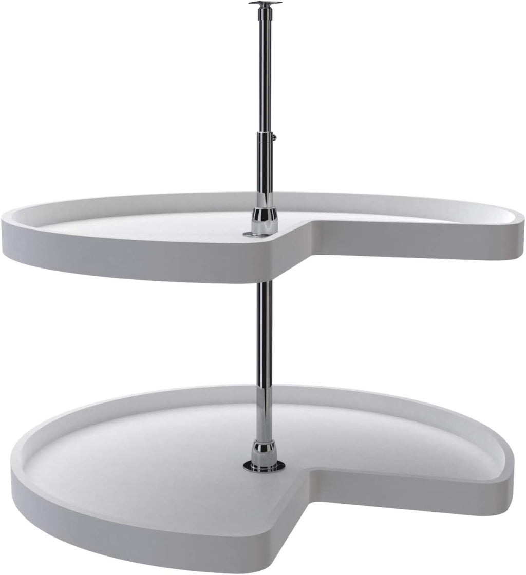 32-Inch White 2-Shelf Lazy Susan L90272