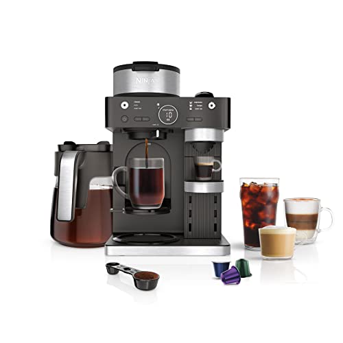 Espresso & Coffee Maker with Built-in Frother, Black B8349