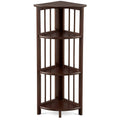 4 Shelf Corner Folding Bookcase Truffle Brown A90425