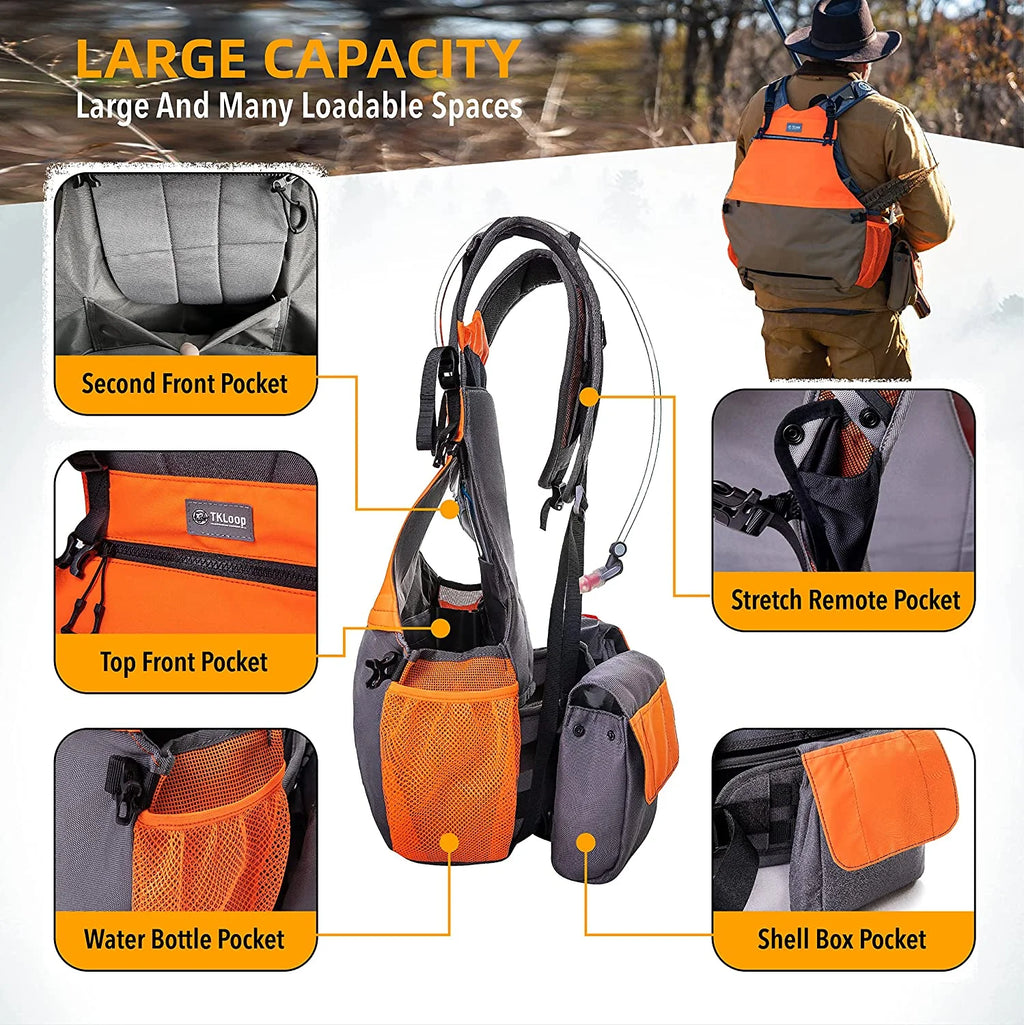 Orange Grey Upland Hunting Vest with Blood-Proof Lining H570