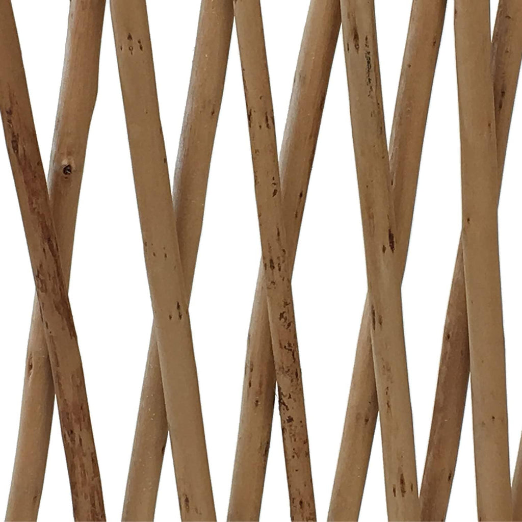 36 in H x 72 in L Carbonized Willow Wood Trellis E7167