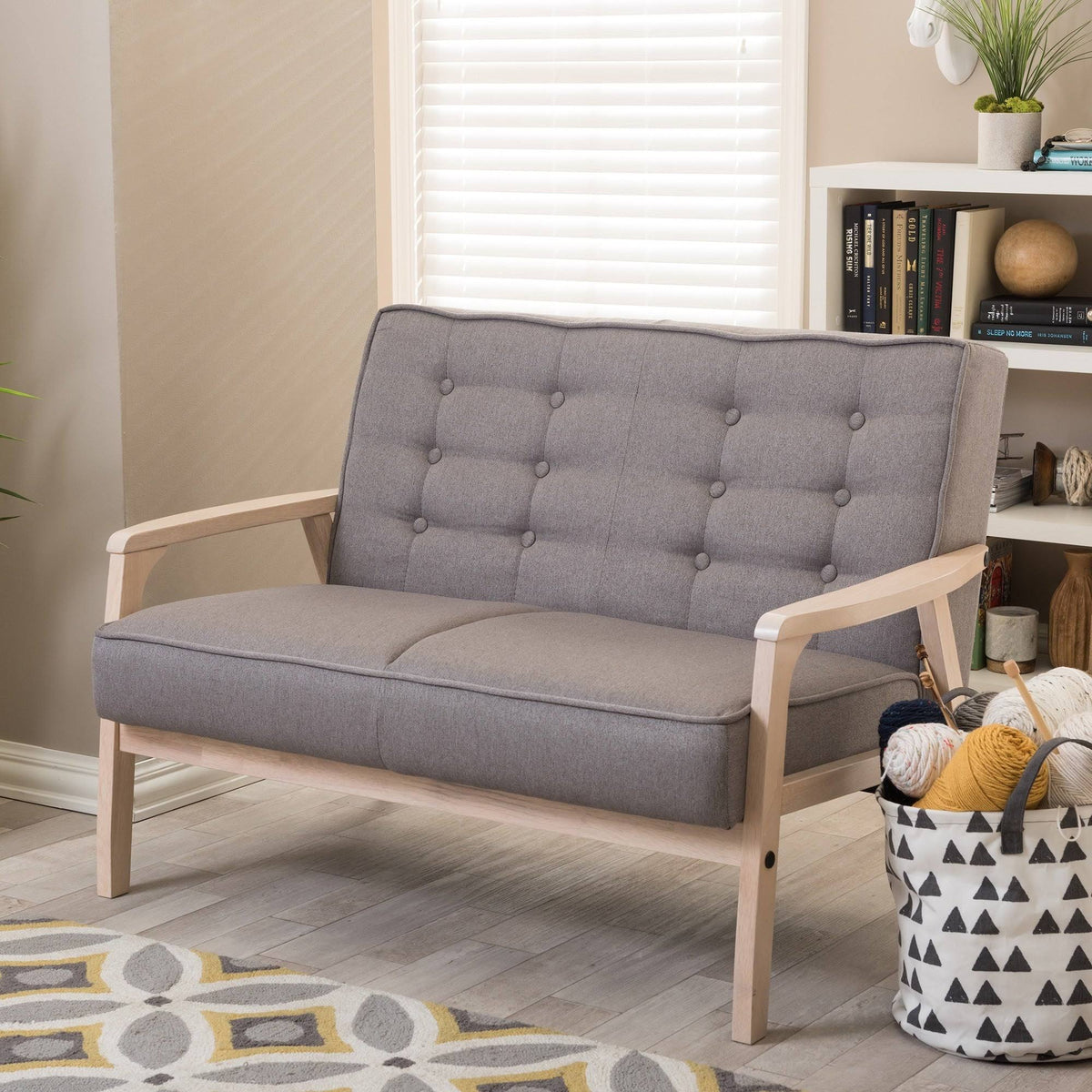 Gray Loveseat J3698
